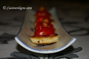 Boudin blanc aux amandes, noisettes et tomates