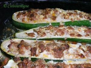 Cuire courgettes farcies