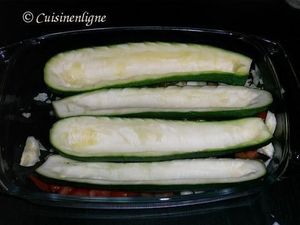 creuser les courgettes