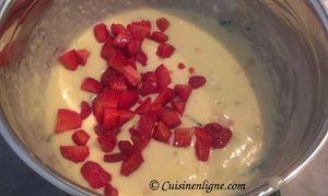 Madeleines fraises et menthe