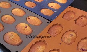 Madeleines fraises et menthe