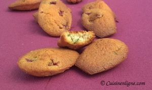 Madeleines fraises et menthe