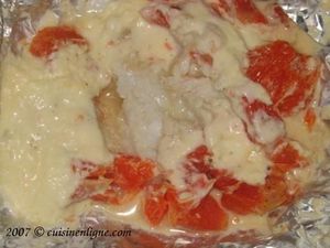 Papillote de filet de limande au pamplemousse