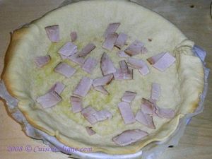 Quiche au jambon, tomate et chèvre