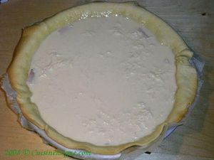 Quiche au jambon, tomate et chèvre