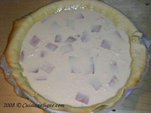 Quiche au jambon, tomate et chèvre