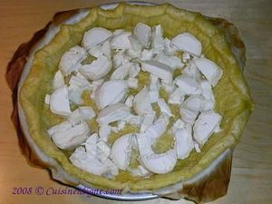 Quiche aux lardons et trois fromages