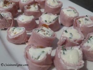 Roulés au jambon et fromage frais