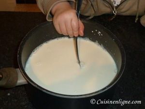 Semoule au lait à la fleur d'oranger