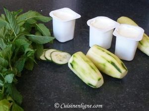 Smoothie concombre et menthe fraiche