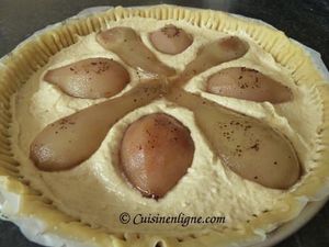 Tarte amandine aux poires