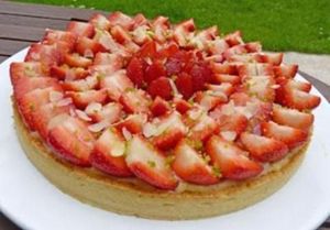 Tarte aux fraises à l'amaretto